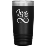 Jesus Is Love 20oz Vacuum Tumbler - Christian Travel Mug - Scripture Tumbler Ideal Gift for Christian Friends & Church Members