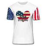 Patriotic Shirt - USA Strong, American Heart Stars & Stripes Unisex Tees
