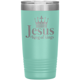 Jesus King of Kings 20oz Vacuum Tumbler - Christian Travel Mug - Laser Etched Scripture Tumbler Ideal Gift for Christian Friends & Church Members