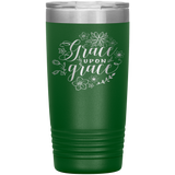 Christian Tumbler 20oz (Grace Upon Grace) - Scripture Travel Mug Perfect Gift for Christian Friends and Church Members