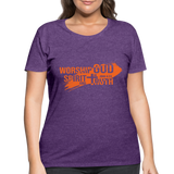 Worship God In Spirit & In Truth Women’s Curvy T-Shirt - heather purple