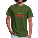 Faith Hope Love Men's Jersey Shirt - olive