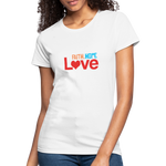 Faith Hope Love Women's Jersey Shirt - white