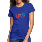 Faith Hope Love Women's Jersey Shirt - royal blue