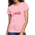 Faith Hope Love Women's Jersey Shirt - pink