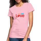 Faith Hope Love Women's Jersey Shirt - pink