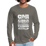 Christian Men's Long Sleeve Shirt (Call) - asphalt gray