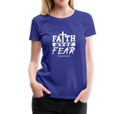 Christian Women’s Shirt (Faith Over Fear) - royal blue
