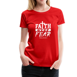 Christian Women’s Shirt (Faith Over Fear) - red