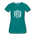 Christian Women’s Shirt (Faith Over Fear) - teal