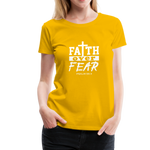 Christian Women’s Shirt (Faith Over Fear) - sun yellow