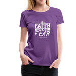 Christian Women’s Shirt (Faith Over Fear) - purple