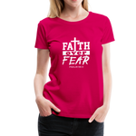 Christian Women’s Shirt (Faith Over Fear) - dark pink
