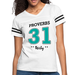 Provers 31:30 Women’s Vintage Sport T-Shirt - white/black