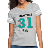 Provers 31:30 Women’s Vintage Sport T-Shirt - heather gray/white