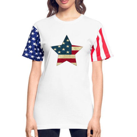 Patriotic Shirt - American Stars & Stripes Unisex Tees - white