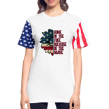 Patriotic Shirt - Home of the Free American Stars & Stripes Unisex Tees - white