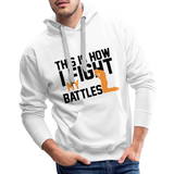Christian Hoodie, This Is How I Fight My Battle, Gifts for Christians - white