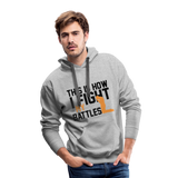 Christian Hoodie, This Is How I Fight My Battle, Gifts for Christians - heather grey