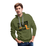 Christian Hoodie, This Is How I Fight My Battle, Gifts for Christians - olive green