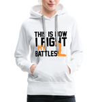 Christian Women Hoodie, This Is How I Fight My Battles, Gifts for Christians - white