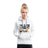 Christian Women Hoodie, This Is How I Fight My Battles, Gifts for Christians - white
