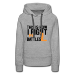 Christian Women Hoodie, This Is How I Fight My Battles, Gifts for Christians - heather grey