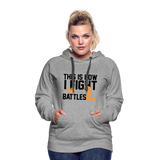 Christian Women Hoodie, This Is How I Fight My Battles, Gifts for Christians - heather grey