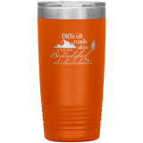 Christian Tumbler 20oz (Difficult Roads Often Leads to Beautiful Destinations) - Scripture Travel Mug Perfect Gift to Christian Friends