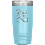 Jesus Is Love 20oz Vacuum Tumbler - Christian Travel Mug - Scripture Tumbler Ideal Gift for Christian Friends & Church Members