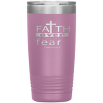 Faith Over Fear 20oz Vacuum Tumbler - Christian Travel Mug - Scripture Tumbler Ideal Gift for Christian Friends & Church Members
