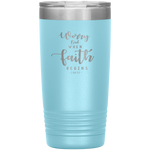 Worry Ends When Faith Begins 20oz Tumbler - Laser Etched Travel Mug Ideal for Christian Friends & Church Members